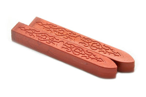 Copper Red Non-Wick Filigree Sealing Wax Stick - Backtozero B20 - filigree non wick, Metallic, Non-Wick Sitck, Non-Wick Wax, Red, sale, Sealing Wax, Wax Stick
