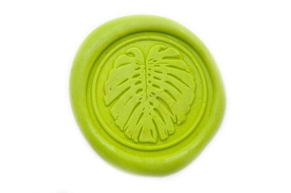 Monstera Leaf Wax Seal Stamp - Backtozero B20 - Botanical, Green, leaf, Leafs, monstera, nature, Pastel Green, Plant, Signature, signaturehandle, tropical