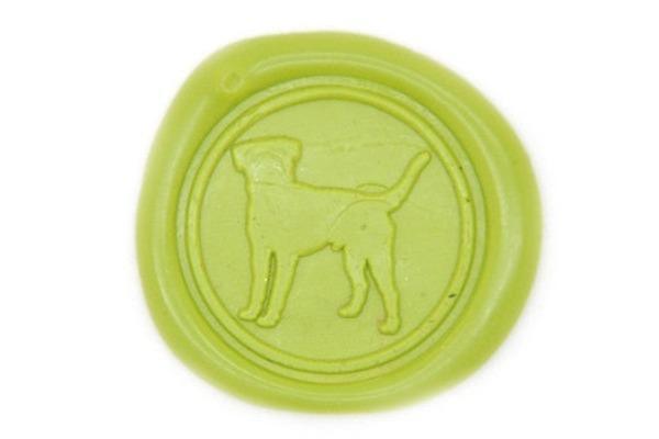 Labrador Wax Seal Stamp - Backtozero B20 - Animal, dog, Dog Lover, genericlonghandle, labrador, Pastel Green, Pet, Pet Lover