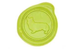 Corgi Wax Seal Stamp - Backtozero B20 - Animal, Corgi, dog, Dog Lover, genericlonghandle, Pastel Green, Pet, Pet Lover