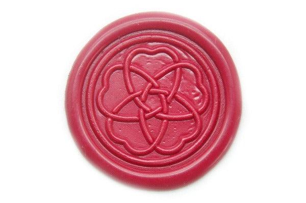 Japanese Kamon Sakura Wax Seal Stamp - Backtozero B20 - blossom, Botanical, cherry blossom, Decorative, floral, Flower, Japanese, japanese family crest, Kamon, Nature, Rose Red, sakura, Signature, signaturehandle