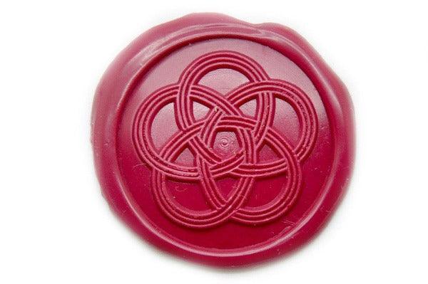 Mizuhiki Japanese Knot Wax Seal Stamp - Backtozero B20 - Burgundy, Deco, Decorative, Japanese, knot, mizuhiki, Signature, signaturehandle