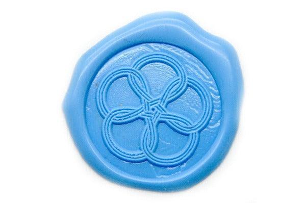 Mizuhiki Japanese Knot Wax Seal Stamp - Backtozero B20 - blue, Deco, Decorative, Japanese, knot, mizuhiki, pastel, Pastel Blue, Signature, signaturehandle