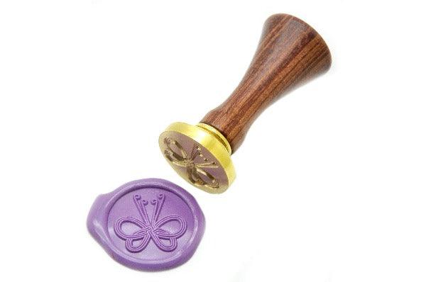 Mizuhiki Japanese Knot Wax Seal Stamp - Backtozero B20 - butterfly, Deco, Decorative, Japanese, knot, Lavender, mizuhiki, Pink, Signature, signaturehandle