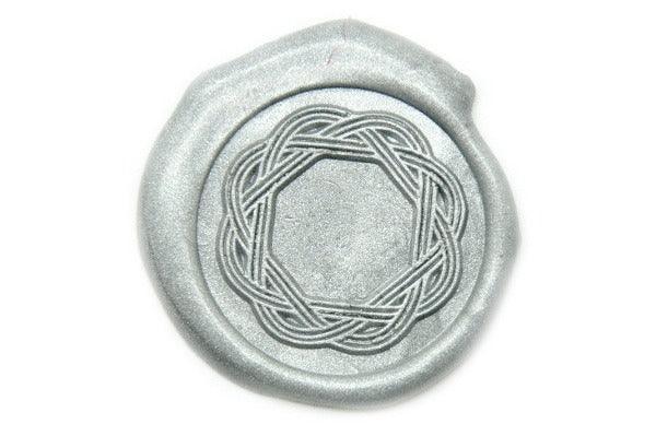 Mizuhiki Japanese Knot Wax Seal Stamp - Backtozero B20 - Deco, Decorative, Japanese, knot, mizuhiki, Signature, signaturehandle, Silver