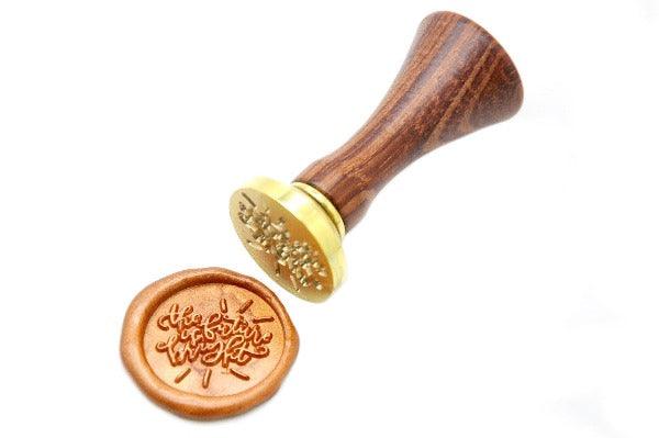 The Future is Bright Wax Seal Stamp Designed by Jo - Backtozero B20 - collaboration, Copper Gold, handwriting, Jo, Message, metallic, Signature, signaturehandle, Words