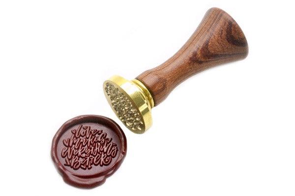 Love Makes Everything Better Wax Seal Stamp - Backtozero B20 - Calligraphy, Deep Red, Heart, Love, Message, Signature, signaturehandle