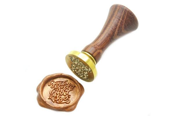 Sending You Good Vibes Wax Seal Stamp - Backtozero B20 - Copper Gold, Message, Metallic, Signature, signaturehandle, vibes