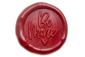Be Mine Wax Seal Stamp - Backtozero B20 - Be mine, Burgundy, Heart, Love, Message, Signature, signaturehandle
