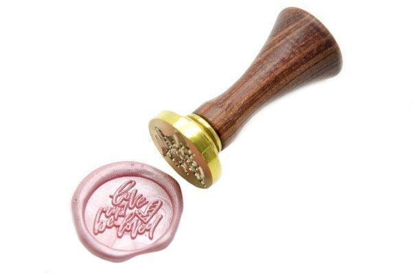 Love and Be Loved Wax Seal Stamp - Backtozero B20 - Calligraphy, Heart, Love, Message, Metallic, metallic pink, Pink, Signature, signaturehandle