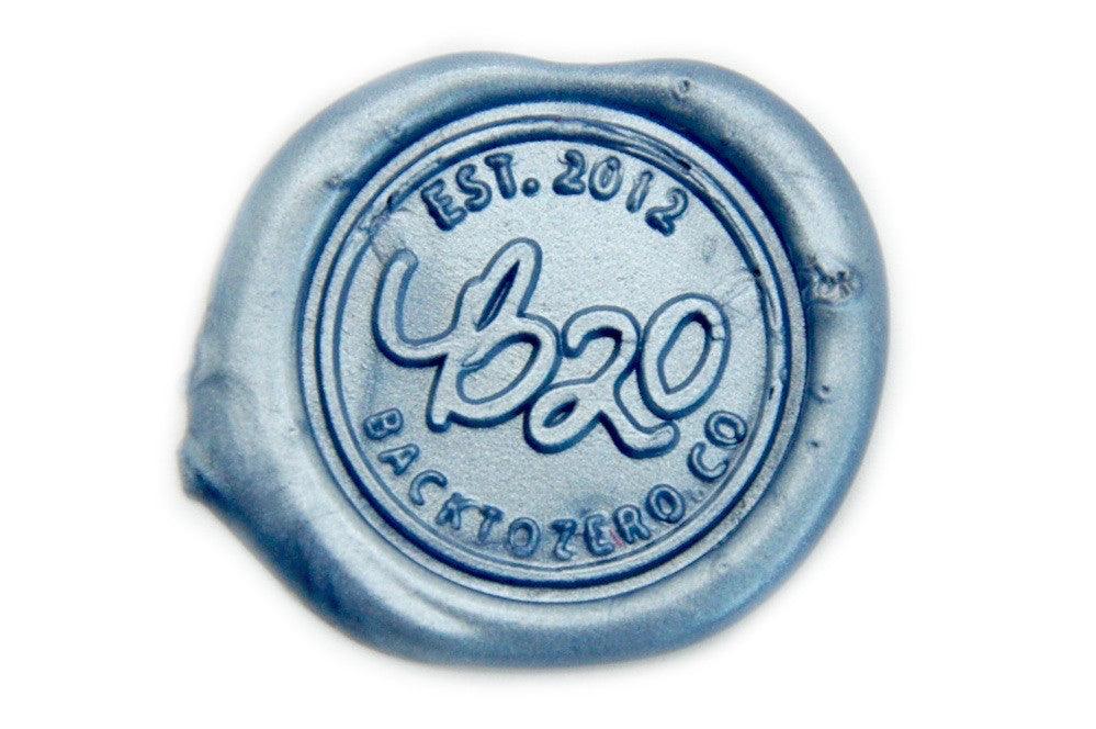 Metallic Gray Blue Wick Sealing Wax Stick - Backtozero B20 - Blue, Metallic, sale, Sealing Wax, Wick Stick, Wick Wax, wwax