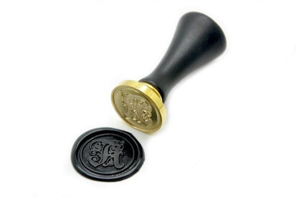 Gothic Initial Wax Seal Stamp | Available in 4 Sizes - Backtozero B20 - 1 initial, 1initial, Black, Calligraphy, gothic, Letter, Monogram, One initial, Personalized, Signature, signaturehandle