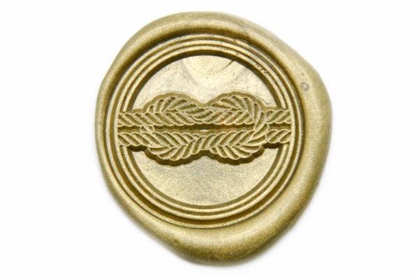 Tie the Knot Wax Seal Stamp - Backtozero B20 - Copper, genericlonghandle, knot, Nautical, Wedding
