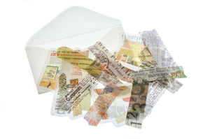 Translucent Stickers Set | Washi Tape G - Backtozero B20 - paper, sticker, translucent, vintage, washi