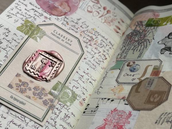 Postal Stamp Make a Wish Wax Seal Stamp Designed by Petra - Backtozero B20 - blue, collaboration, Dandelion, flower, midnight blue, postal, postal stamp, Signature, signaturehandle, square, Wish