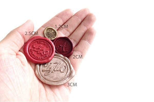 Suzanne Cunningham Calligraphy V Wax Seal Stamp | Available in 4 Sizes - Backtozero B20 - 1 initial