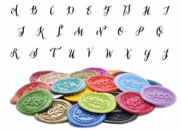 Laurel Wreath Initial Wax Seal Stamp - Backtozero B20 - 1 initial, 1initial, Calligraphy, Champagne Gold, Laurel Wreath, Monogram, One initial, Personalized, Signature, signaturehandle, wreath