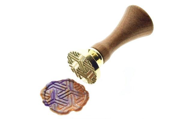 Kagome Japanese Pattern Wax Seal Stamp - Backtozero B20 - background, japan, japanese, magic hour, marble, marble wax, mixed wax, pattern, Signature, signaturehandle, texture