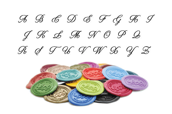 Heart Double Initials Monogram Wax Seal Stamp - Backtozero B20 - 2 initials, 2initials, double, Double Initials, Heart, metallic lavender, Purple, signaturehandle