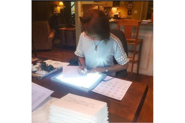 Suzanne Cunningham Calligraphy Q Wax Seal Stamp | Available in 4 Sizes - Backtozero B20 - 1 initial, 1.2cm, 1initial, Calligraphy, collaboration, mini, Monogram, One initial, Personalized, Rose Red, Signature, signaturehandle, Suzanne Cunningham, tiny