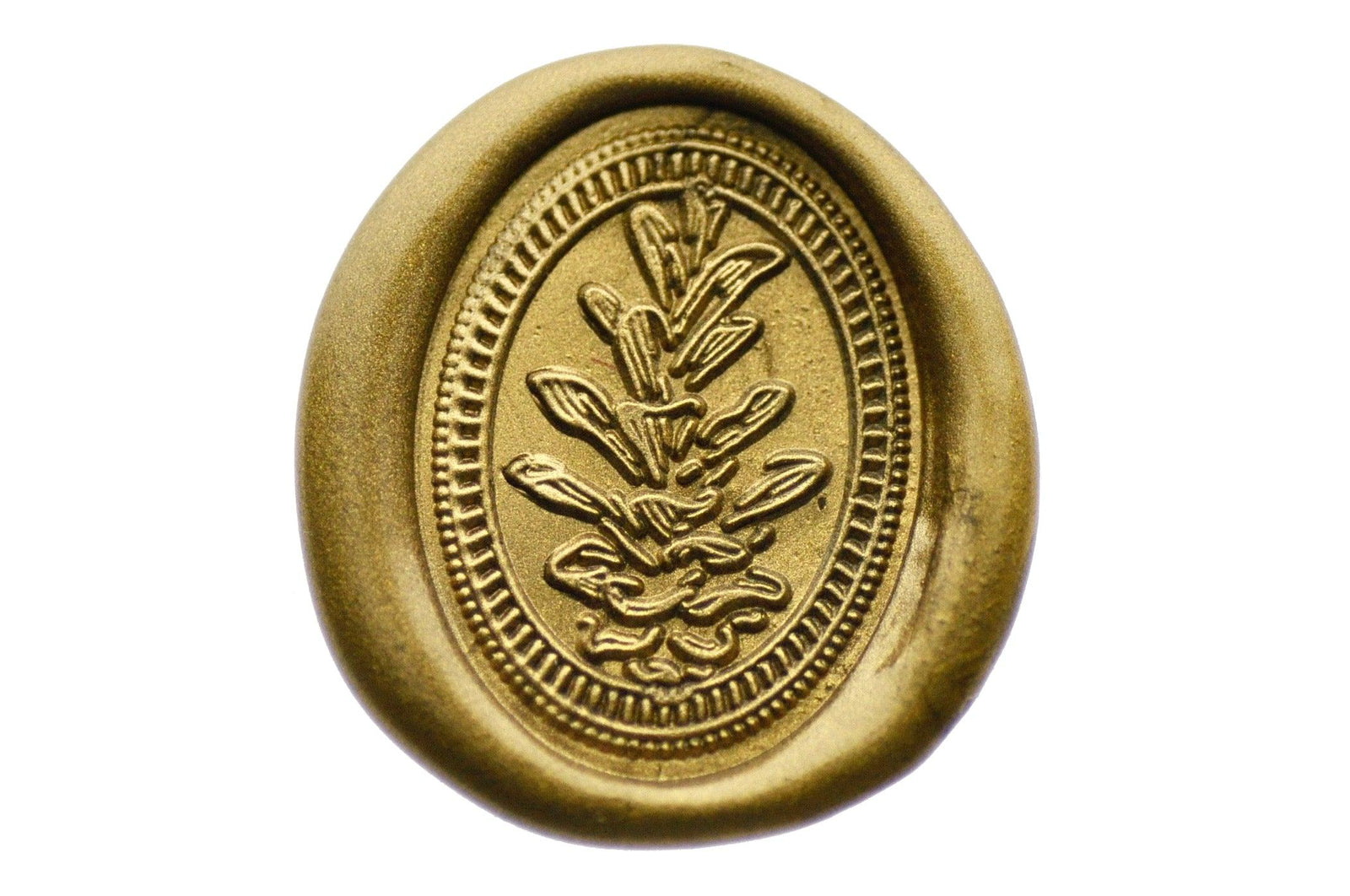 Pine Cone Portrait Wax Seal Stamp - Backtozero B20 - cone, copper, nature, oval, pine cone, Portrait, Signature, signaturehandle