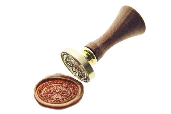 Raccoon Portrait Wax Seal Stamp - Backtozero B20 - Animal, Animal Lover, copper gold, oval, Portrait, raccoon, Signature, signaturehandle, trash panda