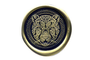 African Cheetah Wax Seal Stamp | Available in 5 Sizes - Backtozero B20 - Animal, Animal Lover, Cheetah, gold dust, gold powder, Signature, signaturehandle