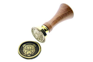 African Cheetah Wax Seal Stamp | Available in 5 Sizes - Backtozero B20 - Animal, Animal Lover, Cheetah, gold dust, gold powder, Signature, signaturehandle