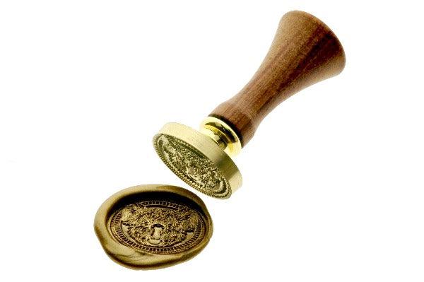 Koala Portrait Wax Seal Stamp - Backtozero B20 - Animal, Animal Lover, Copper, oval, Portrait, Signature, signaturehandle