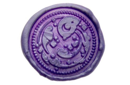 Moonjelly Aria Wax Seal Stamp Designed by Ame - Backtozero B20 - ameruu, collaboration, metallic purple, moon, Purple, signaturehandle