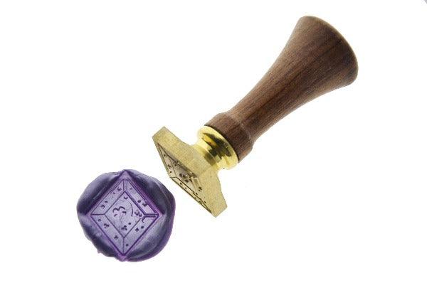 Trifolium Lullaby Wax Seal Stamp Designed by Ame - Backtozero B20 - ameruu, cloud, collaboration, Diamond, Flower, flowers, metallic purple, Purple, signaturehandle, star, stars
