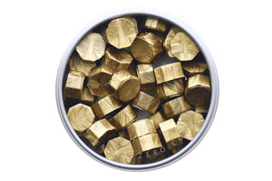 Antique Brass Octagon Sealing Wax Beads - Backtozero B20 - antique, brass, metallic, octagon bead, sealing wax, tin, Wax Beads