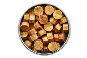 Antique Gold Octagon Sealing Wax Beads - Backtozero B20 - antique, gold, metallic, octagon bead, sealing wax, tin, Wax Beads