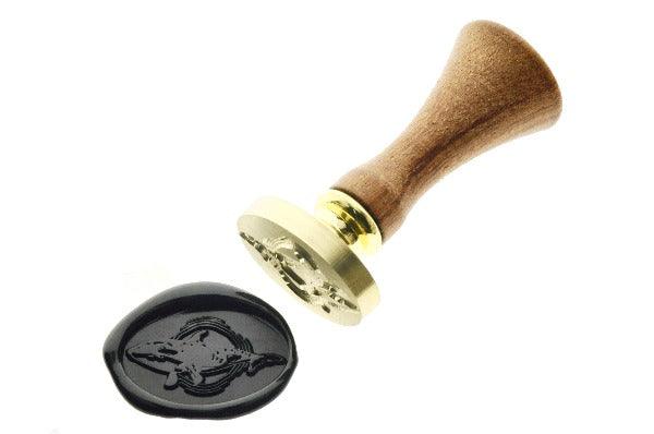 Killer Whale Portrait Wax Seal Stamp - Backtozero B20 - Animal, Animal Lover, black, marine, marine animal, ocean, oval, Portrait, sea, Signature, signaturehandle, whale
