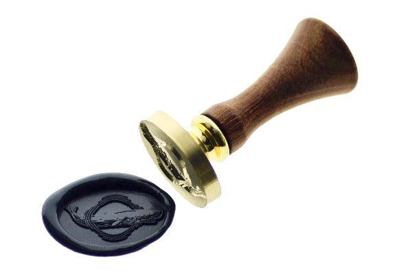 Sperm Whale Portrait Wax Seal Stamp - Backtozero B20 - Animal, Animal Lover, Blue, marine, marine animal, ocean, oval, Portrait, sea, Signature, signaturehandle, whale