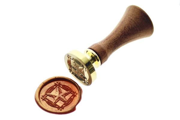 Starfish Portrait Wax Seal Stamp - Backtozero B20 - Copper Gold, marine, ocean, Portrait, sea, Signature, signaturehandle