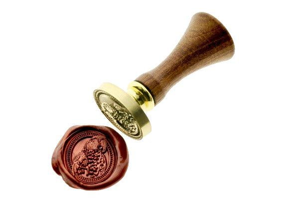 Parrot Portrait Wax Seal Stamp - Backtozero B20 - Animal, Animal Lover, bird, metallic red, oval, Portrait, rainforest, Signature, signaturehandle