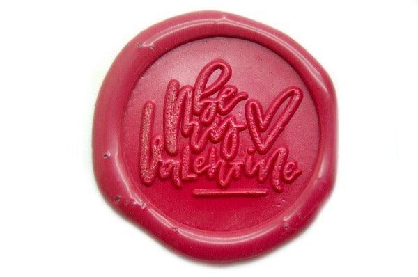 Be My Valentine Wax Seal Stamp - Backtozero B20 - Heart, Love, Message, Rose Red, Signature, signaturehandle, Valentine