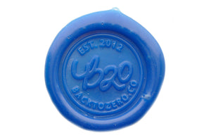 Blue Octagon Sealing Wax Beads - Backtozero B20 - blue, octagon bead, sealing wax, tin, Wax Beads
