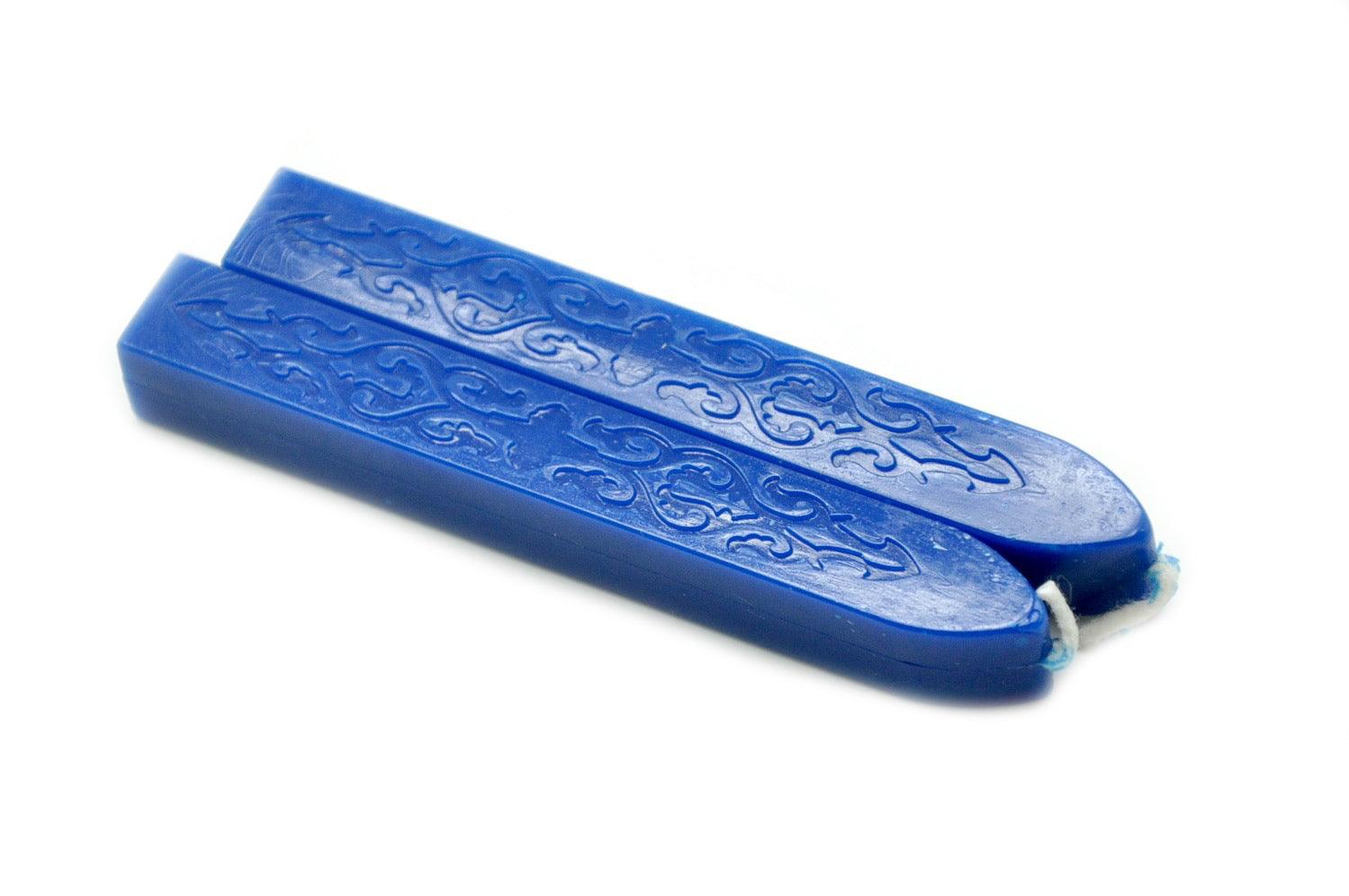Blue Filigree Wick Sealing Wax Stick - Backtozero B20 - Blue, filigree wick, sale, Sealing Wax, Wick Stick, Wick Wax, wwax