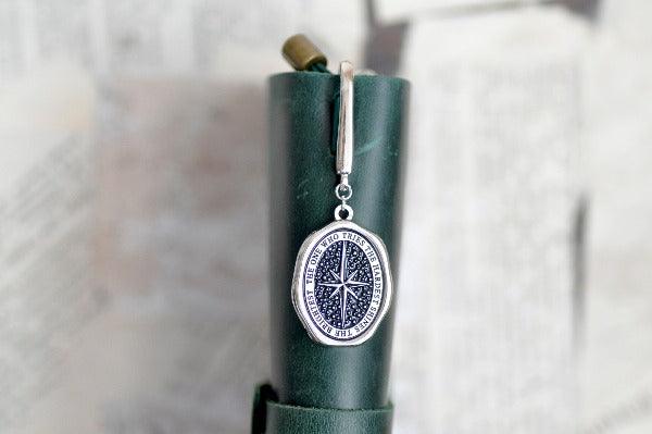 Message Wax Seal Enamel Bookmark | Star | Shine | S - Backtozero B20 - book, book lover, bookmark, bright, dangle, enamel, her, him, lapel, metal, newarrivals, pendant, shine, Silver, soft enamel, star, starry