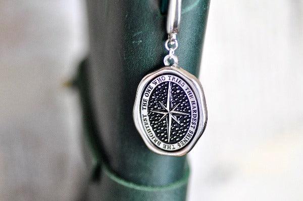 Message Wax Seal Enamel Bookmark | Star | Shine | S - Backtozero B20 - book, book lover, bookmark, bright, dangle, enamel, her, him, lapel, metal, newarrivals, pendant, shine, Silver, soft enamel, star, starry