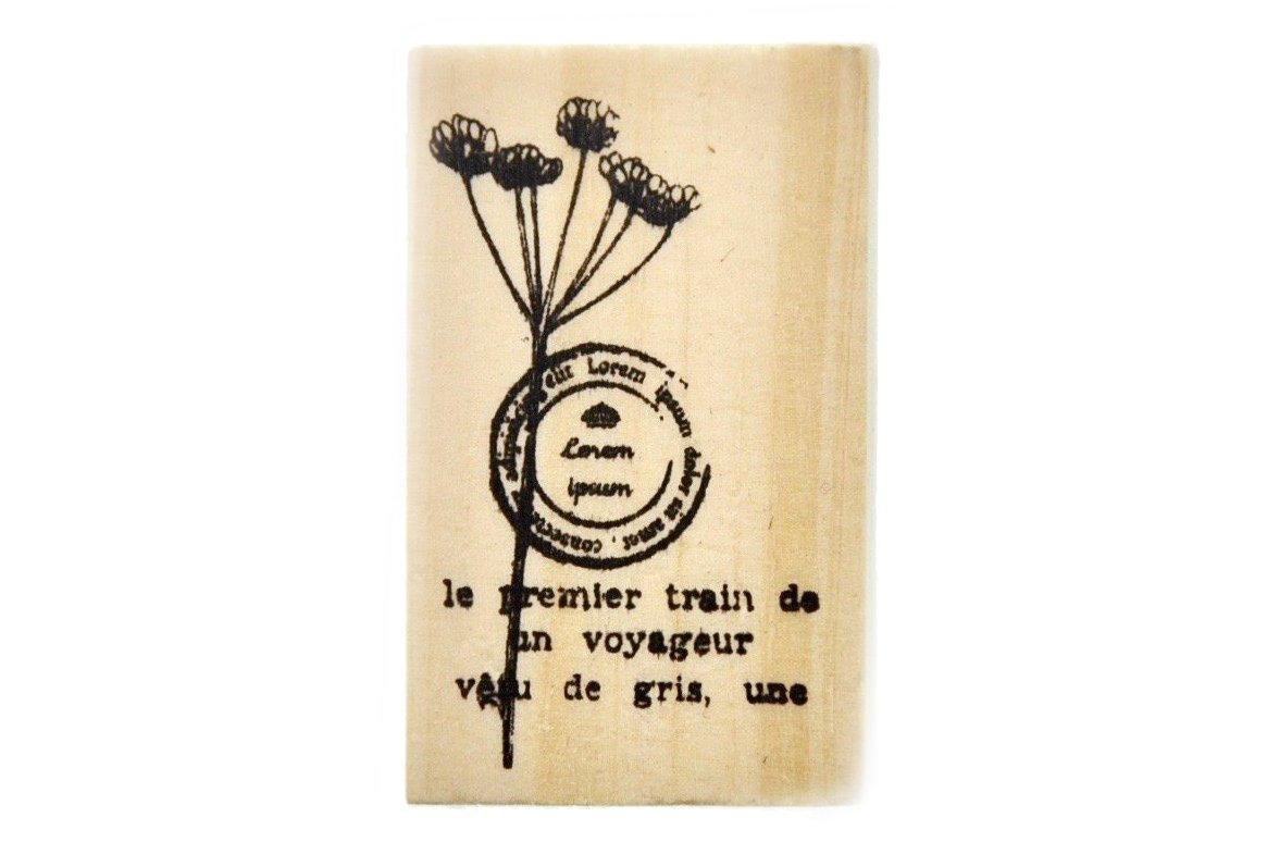 Botanical Words Rubber Stamp | C - Backtozero B20 - Botanical, floral, Flower, Geometric, Nature, rubber stamp