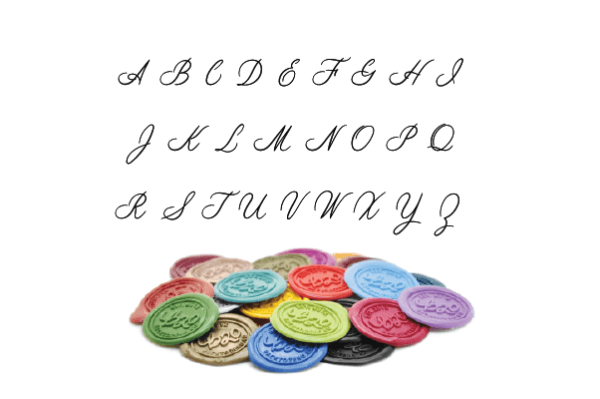 Botanical Wreath Monogram Wax Seal Stamp - Backtozero B20 - 2 initials, 2initials, Botanical, Copper Gold, Double Initials, floral, Flower, genericlonghandle, Monogram, Nature, Personalized, Two initials, Wedding