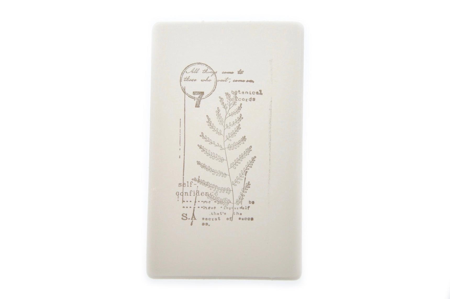 Botanical Words Rubber Stamp | F - Backtozero B20 - Botanical, floral, Flower, Leaf, Leafs, Leaves, Nature, rubber stamp
