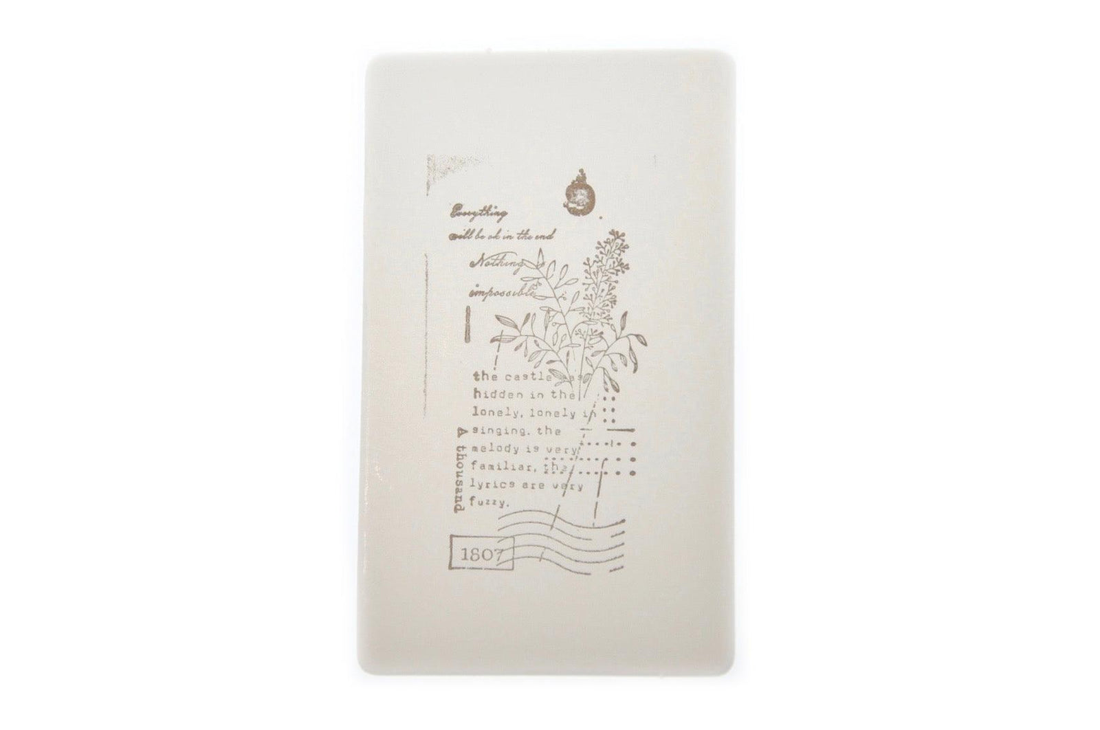 Botanical Words Rubber Stamp | G - Backtozero B20 - Botanical, floral, Flower, Nature, rubber stamp