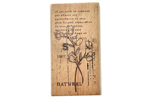 Botanical Words Rubber Stamp | G - Backtozero B20 - Botanical, floral, Flower, Nature, rubber stamp