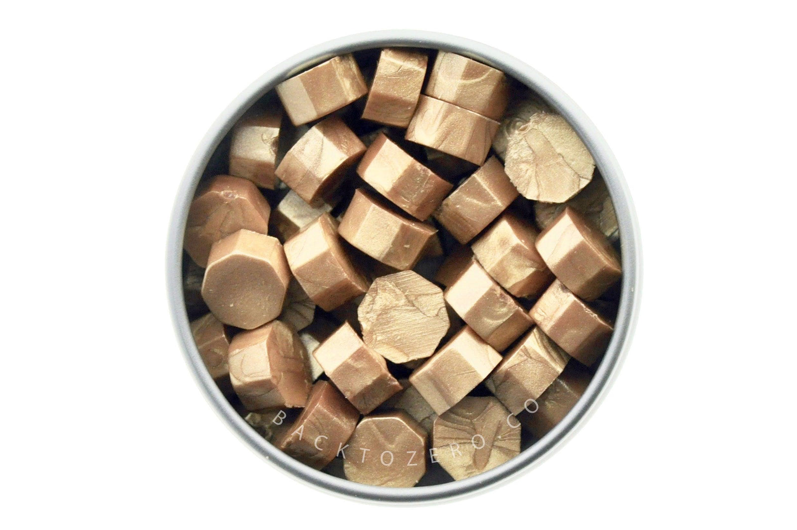 Brass Octagon Sealing Wax Beads - Backtozero B20 - brass, metallic, octagon bead, sealing wax, tin, Wax Beads