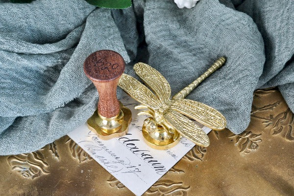 Brass Dragonfly Wax Seal Handle