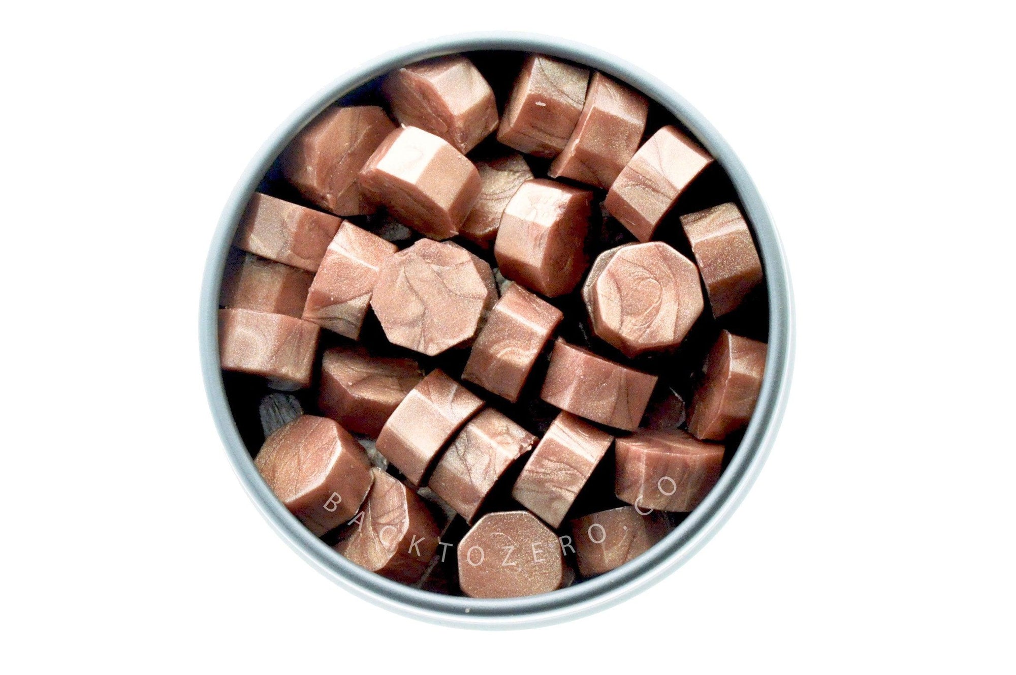 Bronze Octagon Sealing Wax Beads - Backtozero B20 - bronze, metallic, octagon bead, sealing wax, tin, Wax Beads
